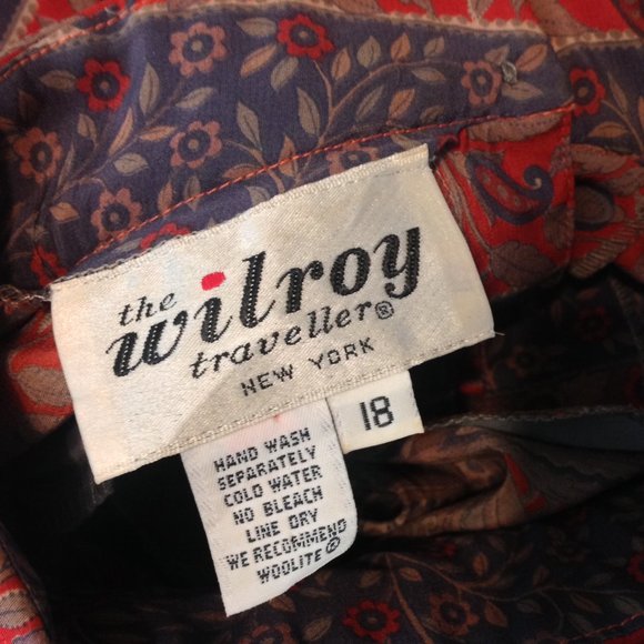 Vintage Wilroy Traveller Top Womens Large Boho Flo - Picture 6 of 6